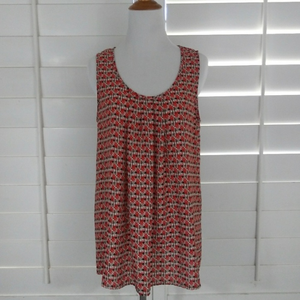 Pleione sleeveless multi color blouse XS